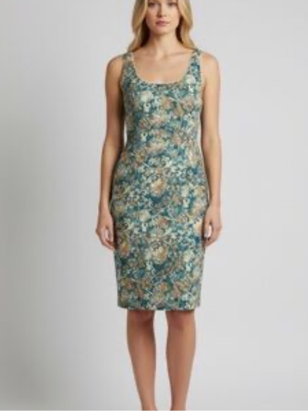 Peruvian Connection Floral Cotton Sheath Dress